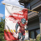 Personalised Dolphins Rugby Garden Flag Dolphin Mascot - Sporty Splash Art Style
