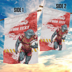 Personalised Dolphins Rugby Garden Flag Dolphin Mascot - Sporty Splash Art Style