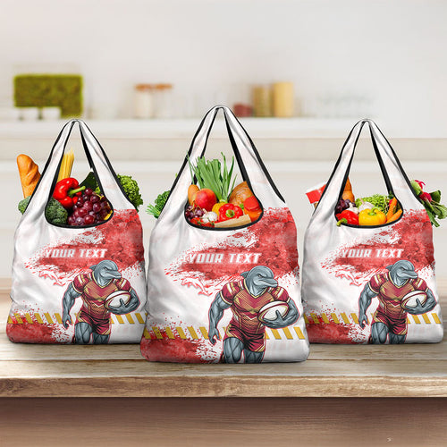 Personalised Dolphins Rugby Grocery Bag Dolphin Mascot - Sporty Splash Art Style
