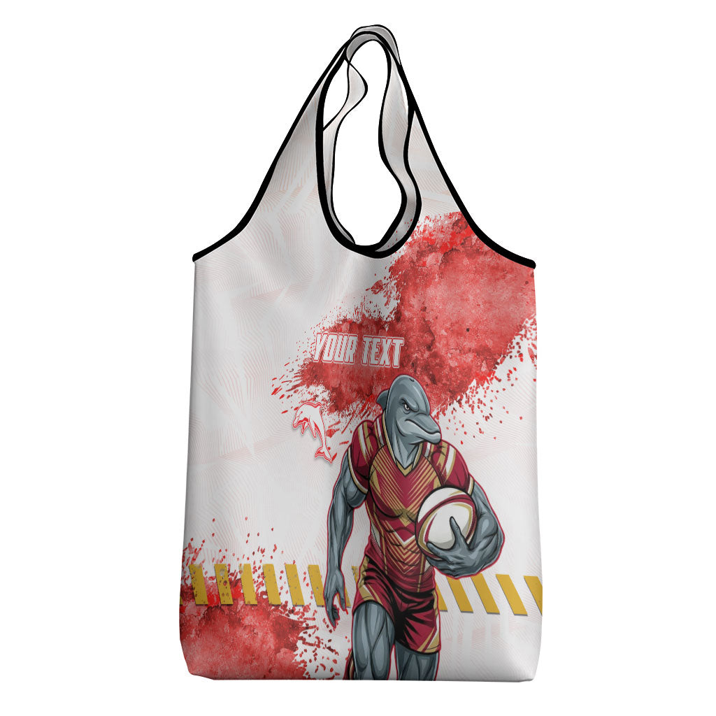 Personalised Dolphins Rugby Grocery Bag Dolphin Mascot - Sporty Splash Art Style