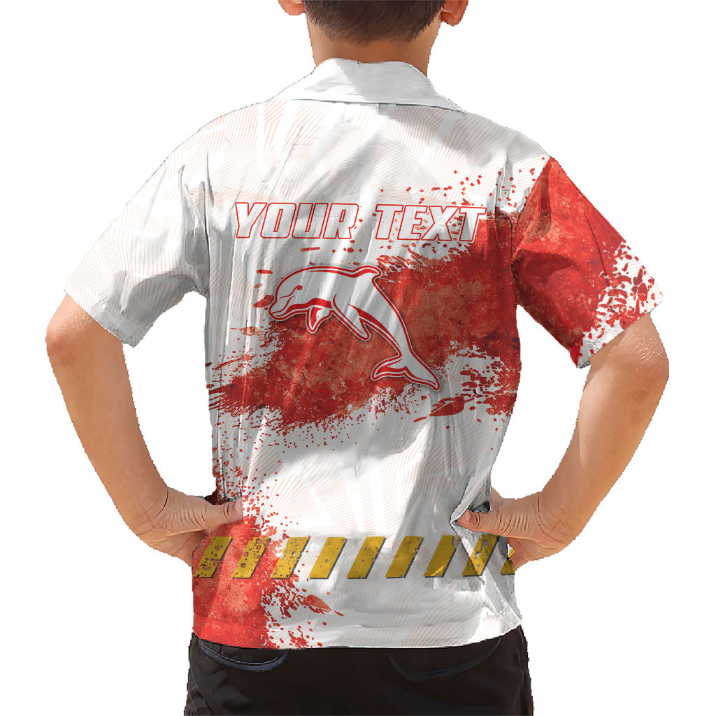 Personalised Dolphins Rugby Hawaiian Shirt Dolphin Mascot - Sporty Splash Art Style