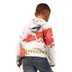 Personalised Dolphins Rugby Kid Hoodie Dolphin Mascot - Sporty Splash Art Style