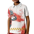 Personalised Dolphins Rugby Kid Polo Shirt Dolphin Mascot - Sporty Splash Art Style
