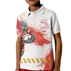 Personalised Dolphins Rugby Kid Polo Shirt Dolphin Mascot - Sporty Splash Art Style