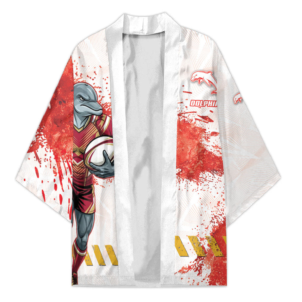 Personalised Dolphins Rugby Kimono Dolphin Mascot - Sporty Splash Art Style