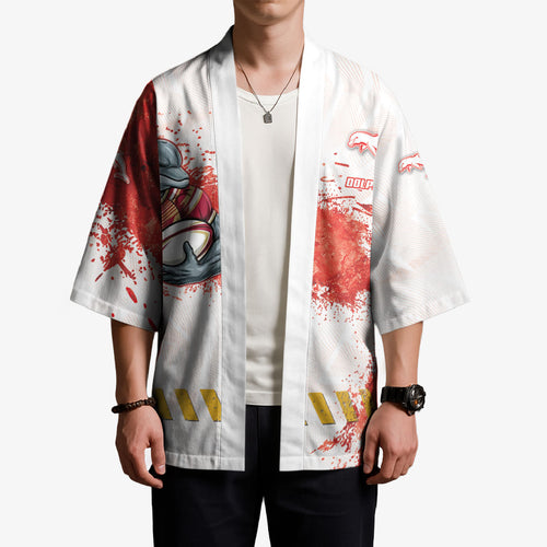 Personalised Dolphins Rugby Kimono Dolphin Mascot - Sporty Splash Art Style