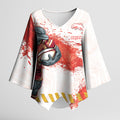 Personalised Dolphins Rugby Kimono Sleeve Blouse Dolphin Mascot - Sporty Splash Art Style