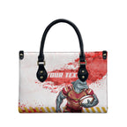 Personalised Dolphins Rugby Leather Bag Dolphin Mascot - Sporty Splash Art Style