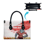 Personalised Dolphins Rugby Leather Bag Dolphin Mascot - Sporty Splash Art Style
