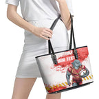 Personalised Dolphins Rugby Leather Tote Bag Dolphin Mascot - Sporty Splash Art Style
