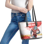 Personalised Dolphins Rugby Leather Tote Bag Dolphin Mascot - Sporty Splash Art Style