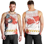 Personalised Dolphins Rugby Men Tank Top Dolphin Mascot - Sporty Splash Art Style