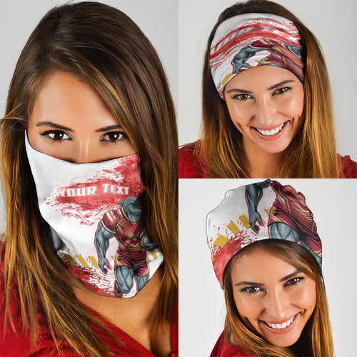 Personalised Dolphins Rugby Neck Gaiter Dolphin Mascot - Sporty Splash Art Style