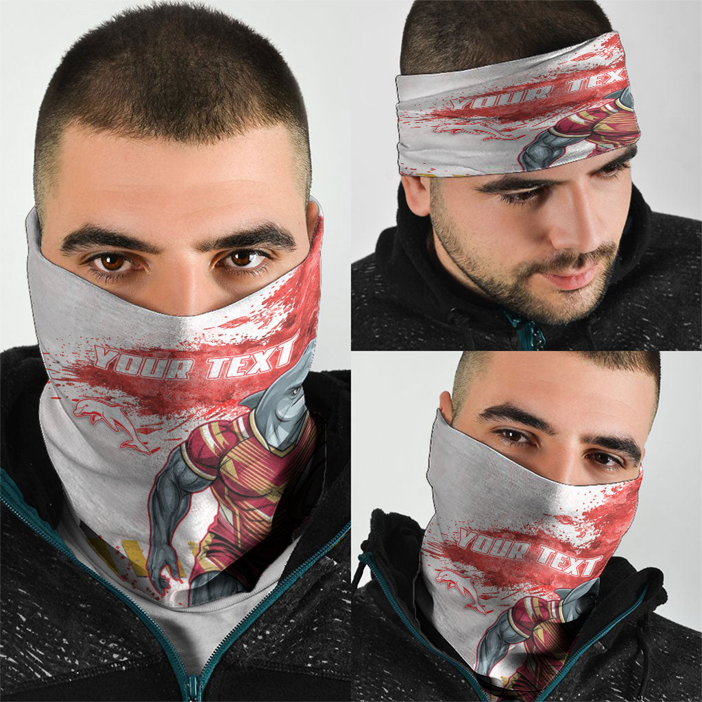 Personalised Dolphins Rugby Neck Gaiter Dolphin Mascot - Sporty Splash Art Style