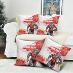 Personalised Dolphins Rugby Pillow Cover Dolphin Mascot - Sporty Splash Art Style