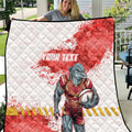 Personalised Dolphins Rugby Quilt Dolphin Mascot - Sporty Splash Art Style