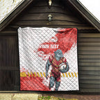 Personalised Dolphins Rugby Quilt Dolphin Mascot - Sporty Splash Art Style