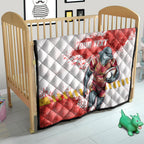 Personalised Dolphins Rugby Quilt Dolphin Mascot - Sporty Splash Art Style