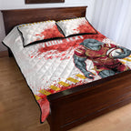 Personalised Dolphins Rugby Quilt Bed Set Dolphin Mascot - Sporty Splash Art Style