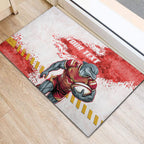 Personalised Dolphins Rugby Rubber Doormat Dolphin Mascot - Sporty Splash Art Style