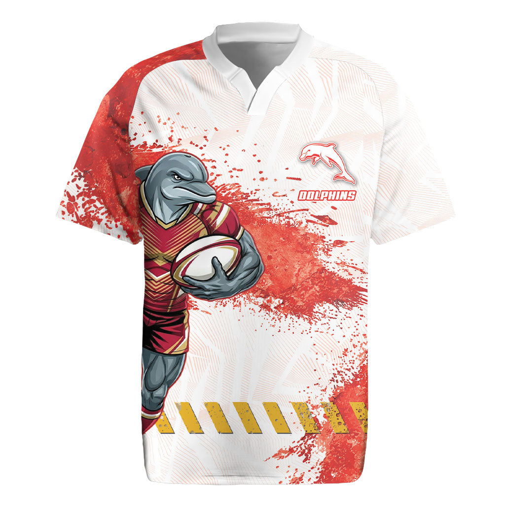 Personalised Dolphins Rugby Rugby Jersey Dolphin Mascot - Sporty Splash Art Style