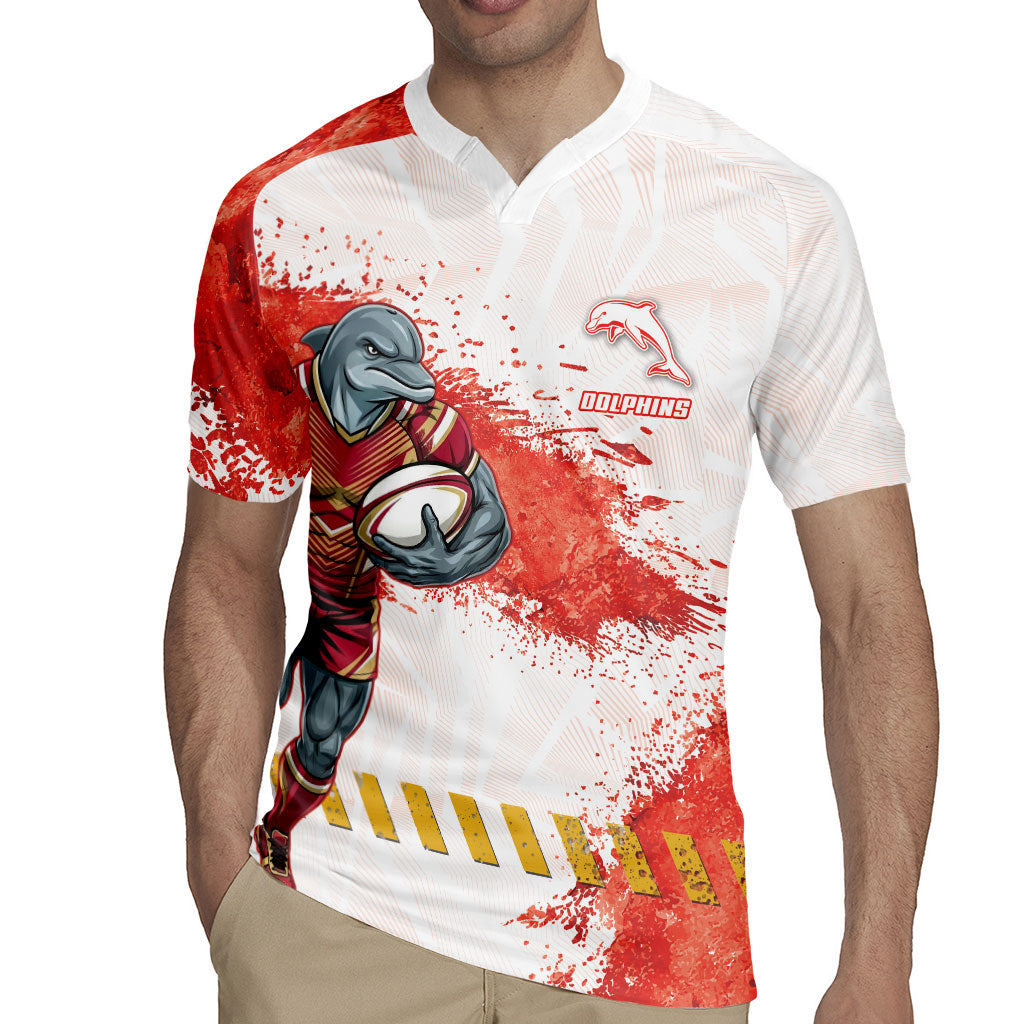 Personalised Dolphins Rugby Rugby Jersey Dolphin Mascot - Sporty Splash Art Style
