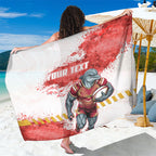 Personalised Dolphins Rugby Sarong Dolphin Mascot - Sporty Splash Art Style