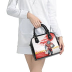 Personalised Dolphins Rugby Shoulder Handbag Dolphin Mascot - Sporty Splash Art Style