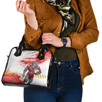 Personalised Dolphins Rugby Shoulder Handbag Dolphin Mascot - Sporty Splash Art Style