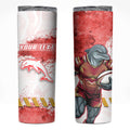 Personalised Dolphins Rugby Skinny Tumbler Dolphin Mascot - Sporty Splash Art Style