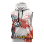 Personalised Dolphins Rugby Sleeveless Hoodie Dolphin Mascot - Sporty Splash Art Style