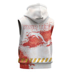 Personalised Dolphins Rugby Sleeveless Hoodie Dolphin Mascot - Sporty Splash Art Style