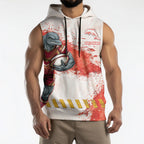 Personalised Dolphins Rugby Sleeveless Hoodie Dolphin Mascot - Sporty Splash Art Style