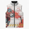 Personalised Dolphins Rugby Sleeveless Puffer Jacket Dolphin Mascot - Sporty Splash Art Style