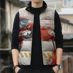 Personalised Dolphins Rugby Sleeveless Puffer Jacket Dolphin Mascot - Sporty Splash Art Style