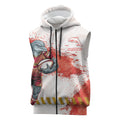 Personalised Dolphins Rugby Sleeveless Zip Hoodie Dolphin Mascot - Sporty Splash Art Style