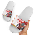 Personalised Dolphins Rugby Slide Sandals Dolphin Mascot - Sporty Splash Art Style