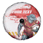 Personalised Dolphins Rugby Spare Tire Cover Dolphin Mascot - Sporty Splash Art Style