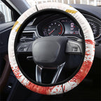Dolphins Rugby Steering Wheel Cover Dolphin Mascot - Sporty Splash Art Style
