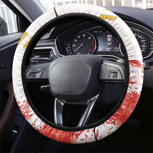 Dolphins Rugby Steering Wheel Cover Dolphin Mascot - Sporty Splash Art Style