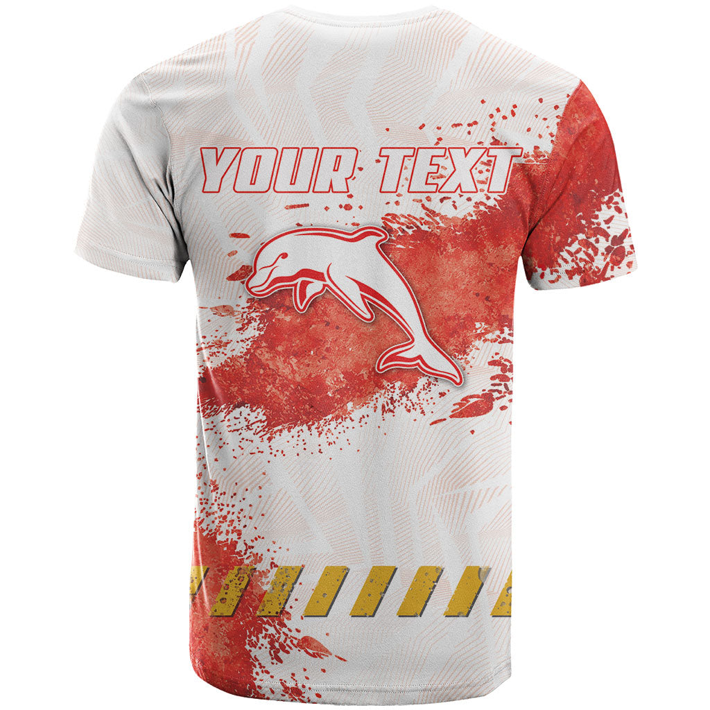 Personalised Dolphins Rugby T Shirt Dolphin Mascot - Sporty Splash Art Style