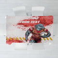 Personalised Dolphins Rugby Tablecloth Dolphin Mascot - Sporty Splash Art Style