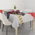 Personalised Dolphins Rugby Tablecloth Dolphin Mascot - Sporty Splash Art Style