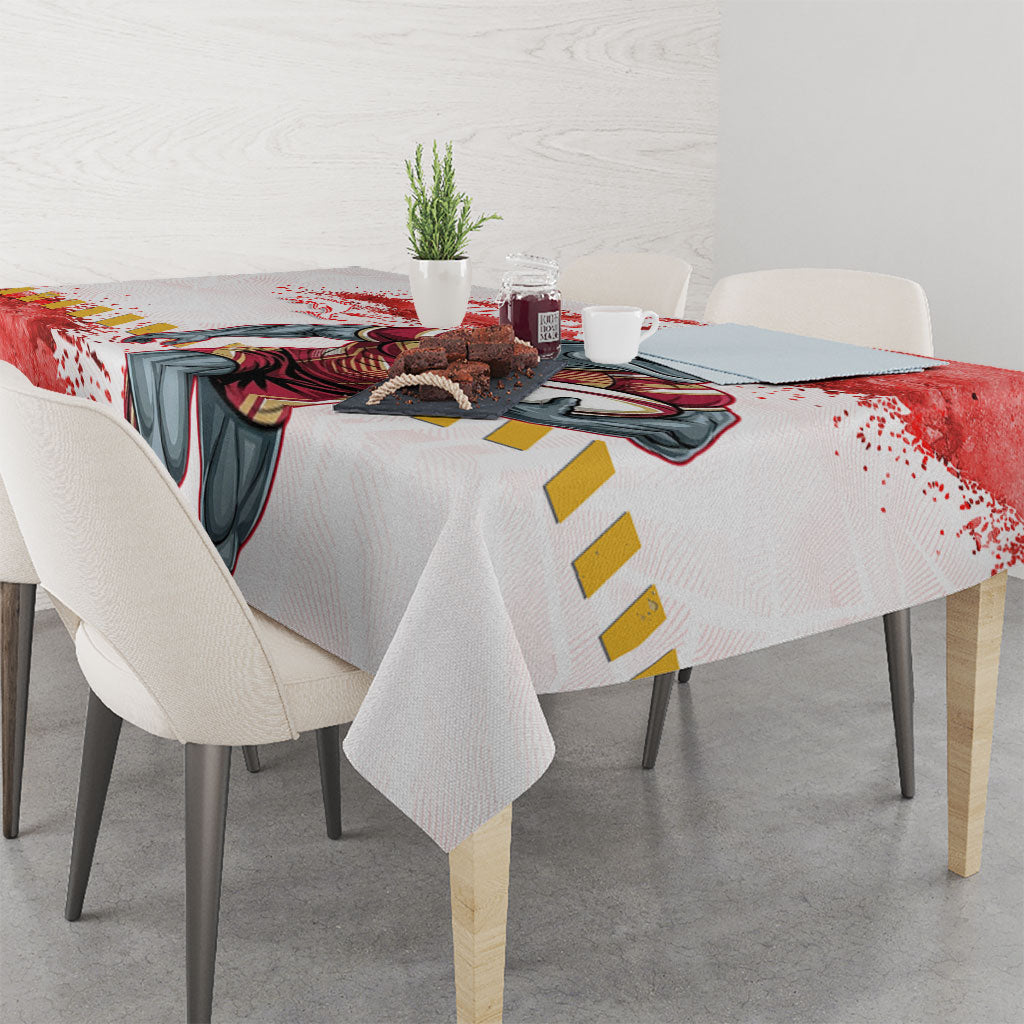 Personalised Dolphins Rugby Tablecloth Dolphin Mascot - Sporty Splash Art Style