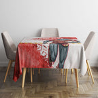 Personalised Dolphins Rugby Tablecloth Dolphin Mascot - Sporty Splash Art Style