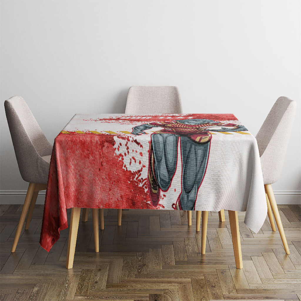 Personalised Dolphins Rugby Tablecloth Dolphin Mascot - Sporty Splash Art Style