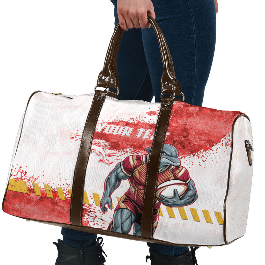 Personalised Dolphins Rugby Travel Bag Dolphin Mascot - Sporty Splash Art Style