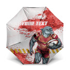 Personalised Dolphins Rugby Umbrella Dolphin Mascot - Sporty Splash Art Style
