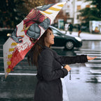 Personalised Dolphins Rugby Umbrella Dolphin Mascot - Sporty Splash Art Style
