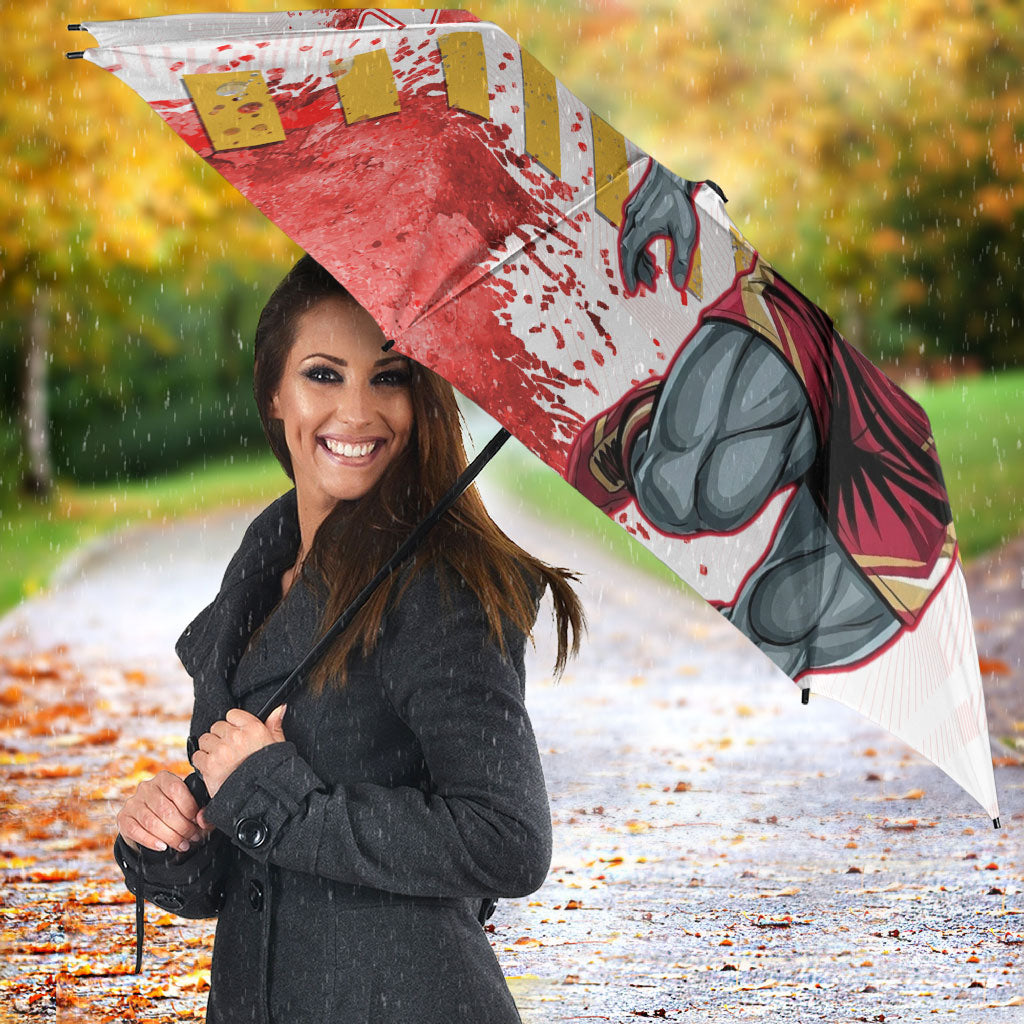 Personalised Dolphins Rugby Umbrella Dolphin Mascot - Sporty Splash Art Style